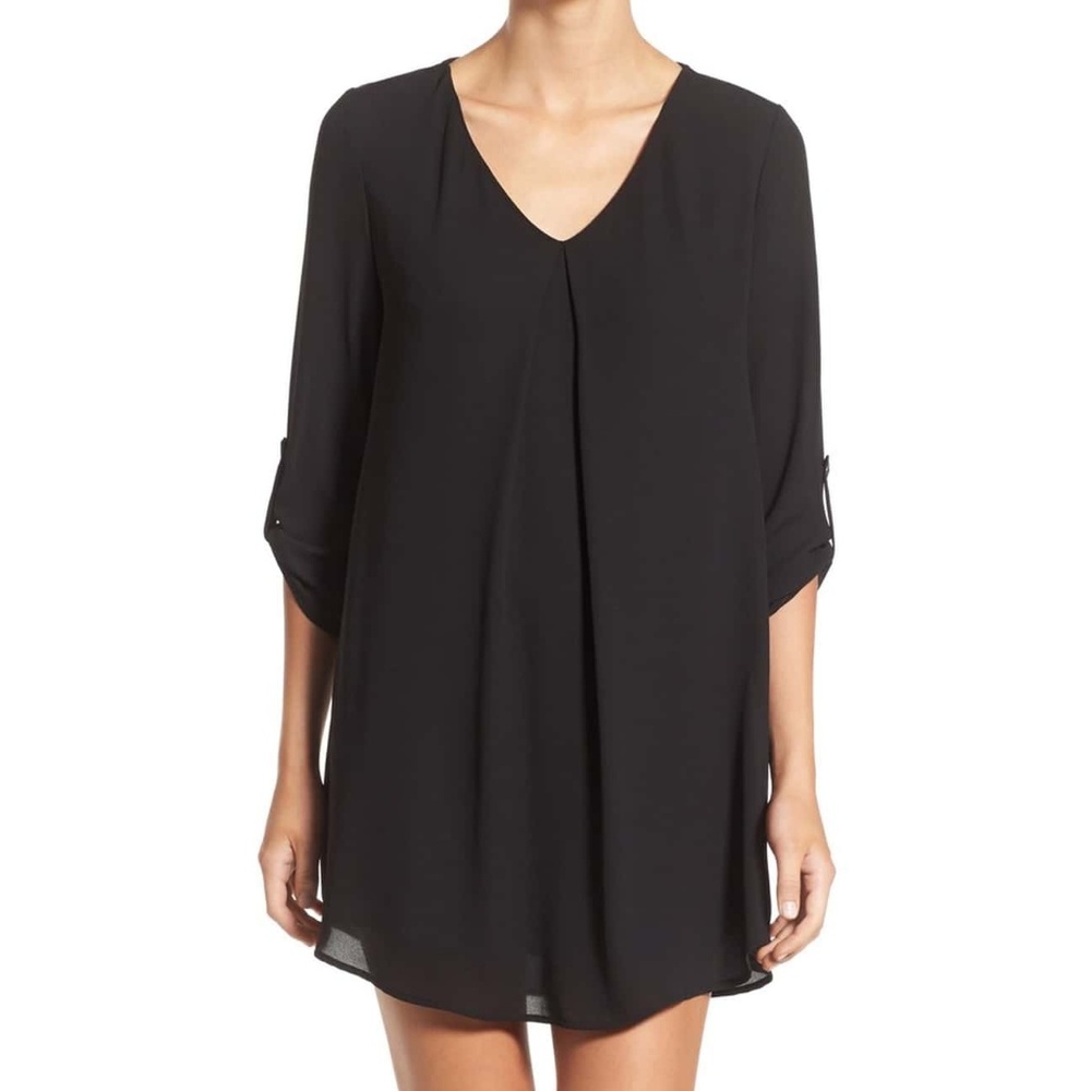 Nordstrom Lush Black Shift Dress XS
